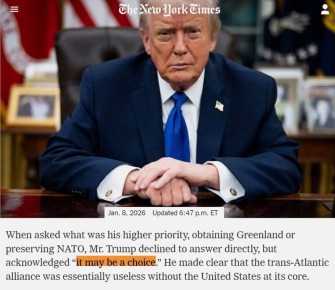 Олег Царёв: В интервью The New York Times на вопрос о том, что для него важнее, Гренландия или НАТО, Трамп ответил: «Возможно, придется делать выбор»