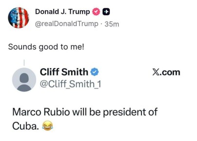 Юлия Витязева: Дональд Трамп назвал «отличной идеей» предложение о том, чтобы госсекретарь США Рубио стал президентом Кубы