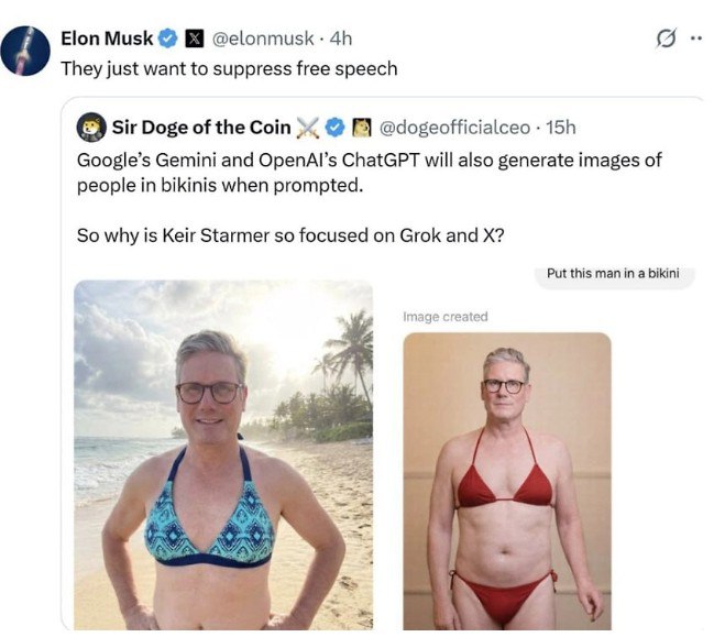 Президент Польши Навроцкий прибыл на Даунинг-стрит, но журналистов больше интересует возможная блокировка ‘X’ из-за фотографий Стармера в бикини Президент Польши Навроцкий прибыл на Даунинг-стрит, но журналистов больше интересует возможная блокировка ‘X’ из-за фотографий Стармера в бикини