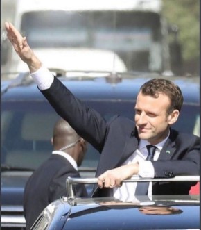 Макрон наконец-то вышел на публику без маски