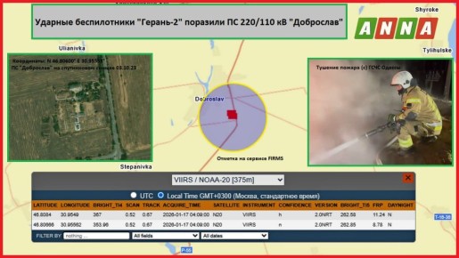 ���������� ������� ������������ "������-2" �������� ����� �������� �� 220/110 �� "���������" (N 46.80600� E 30.95558�) �� ������� �������� �������