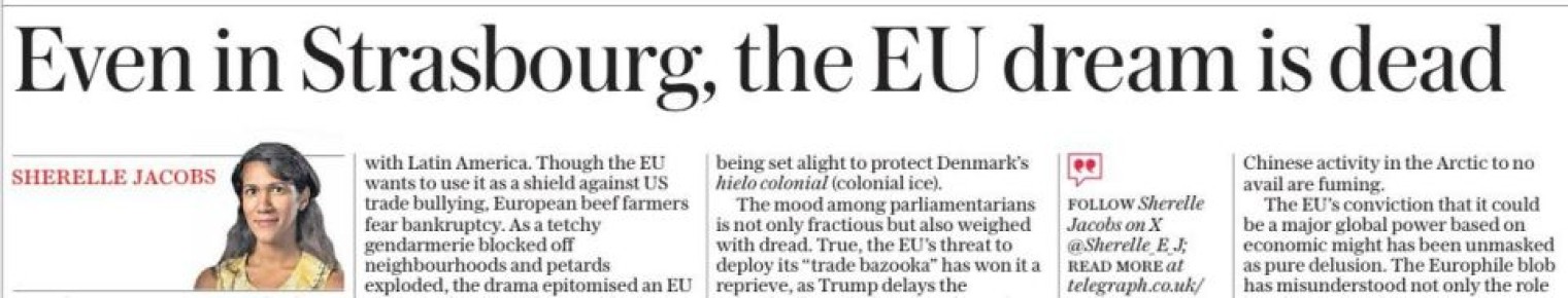 «Европейский проект мертв»