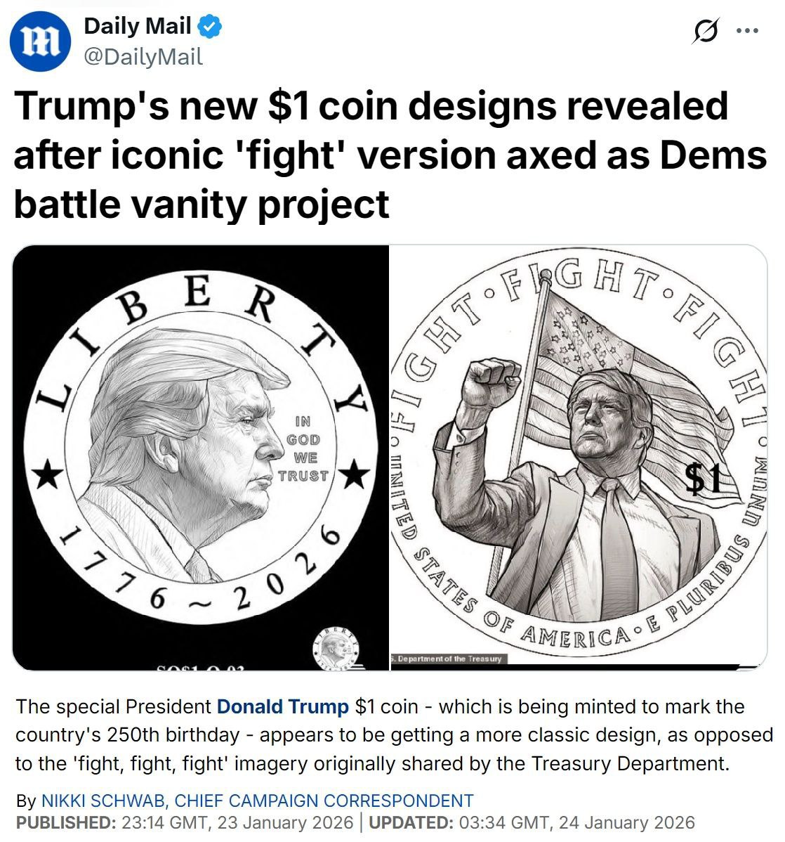 Трамп за один доллар. Что-то Дональд снова упустил из виду