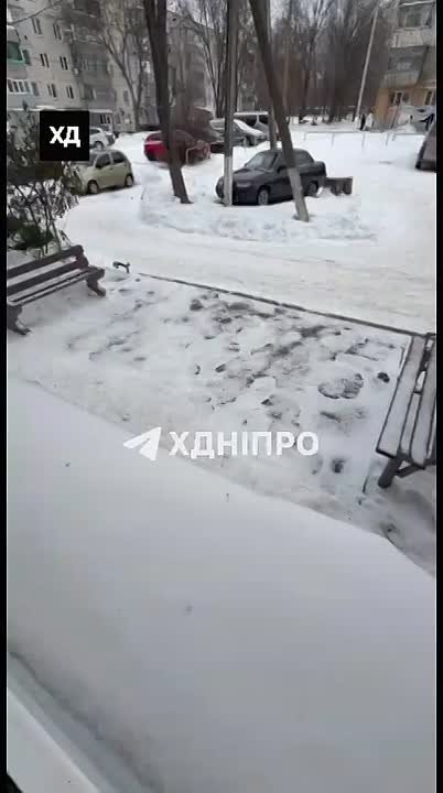 Кадры на которых виден пролёт реактивного дрона Герань-3 над Днепропетровском,который идёт на цель