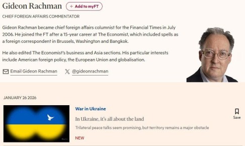 ‘Зеленский согласился на переговоры в Абу-Даби, чтобы не раздражать Трампа’ – обозреватель Financial Times Гидеон Рахман