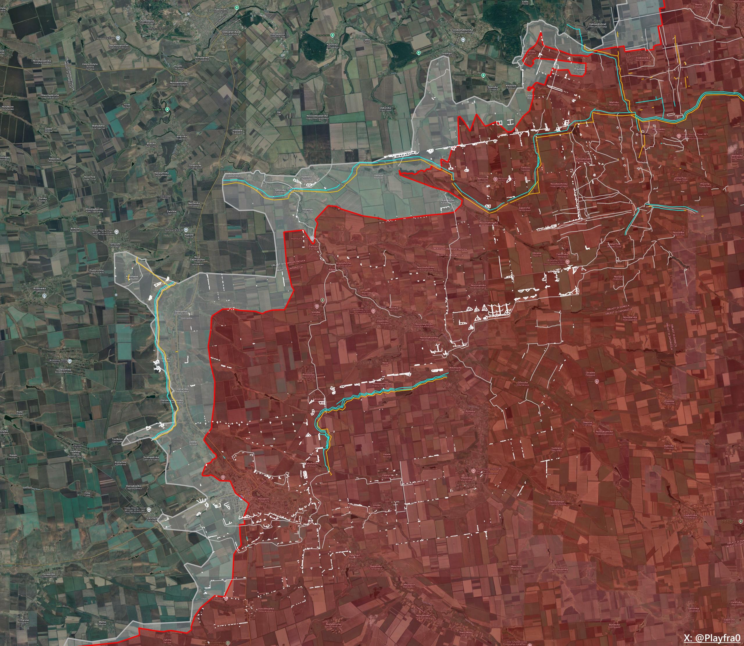 Гуляйпольский укрепрайон взломанный группировкой "Восток" ВС РФ в ходе наступления на Гуляйполе и освобождения города