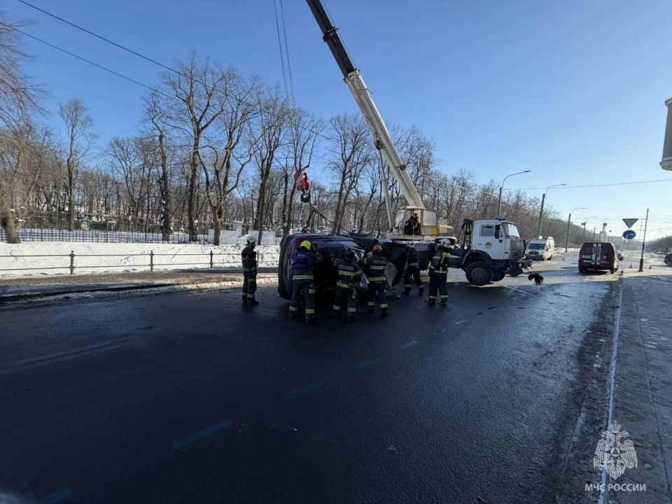 Спасатели достали иномарку с территории Летнего сада