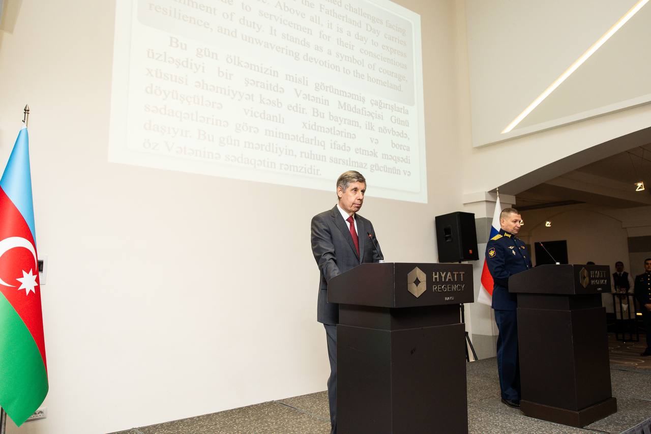 19 февраля в Баку состоялся организованный аппаратом Атташе по вопросам обороны при Посольстве России в Азербайджане государственный приём по случаю Дня защитника Отечества 19 февраля в Баку состоялся организованный аппаратом Атташе по вопросам обороны при Посольстве России в Азербайджане государственный приём по случаю Дня защитника Отечества