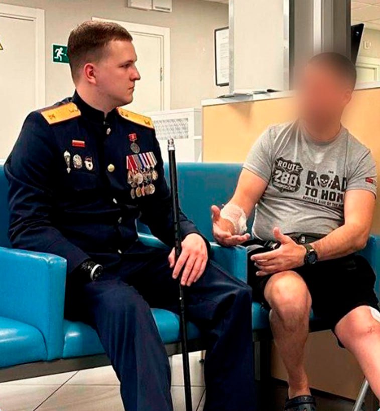 Курсант Санкт-Петербургской академии Следственного комитета, участник СВО Виталий Назимов навестил своих боевых товарищей