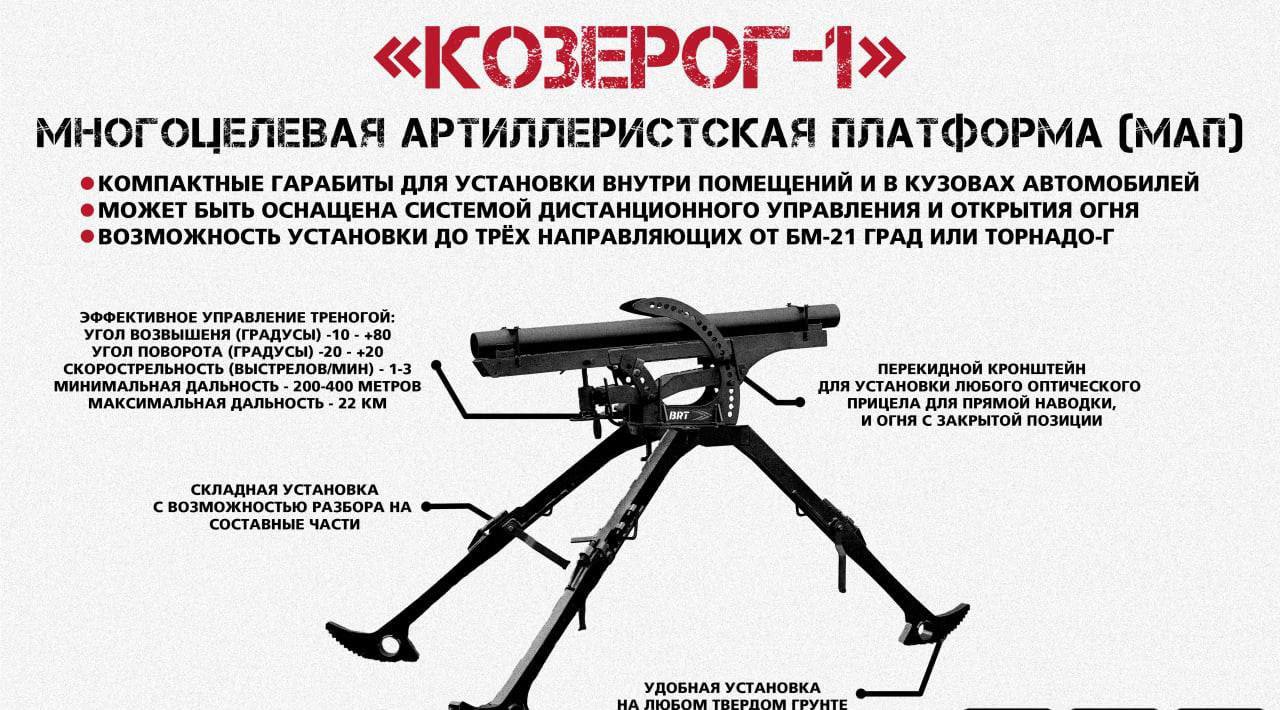 Юлия Витязева: Вражеские сводки отмечают, что в России активно производятся переносные установки под реактивные снаряды РСЗО «Град», имеющие название «Козерог-1»