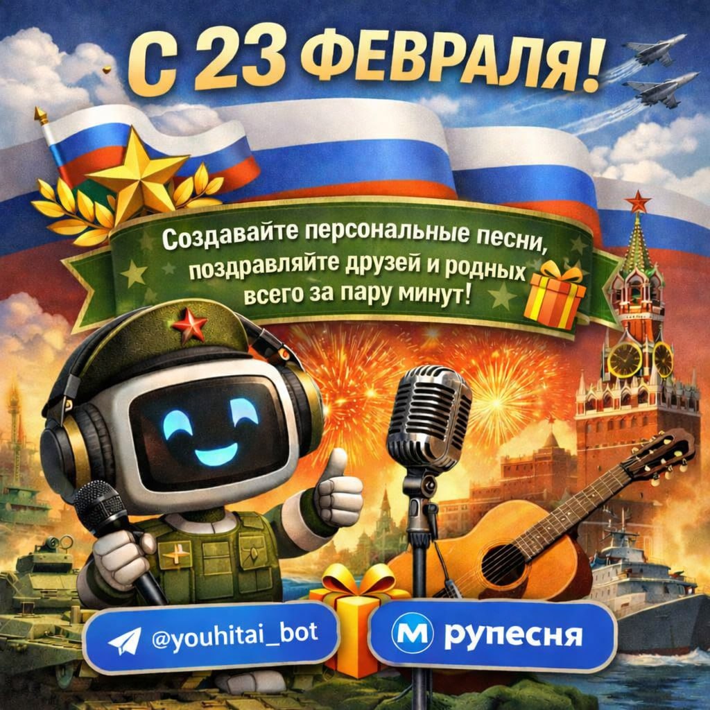 С 23 февраля!. Желаем силы духа, уверенности в завтрашнем дне, надёжных друзей рядом и как можно больше поводов для хорошего настроения
