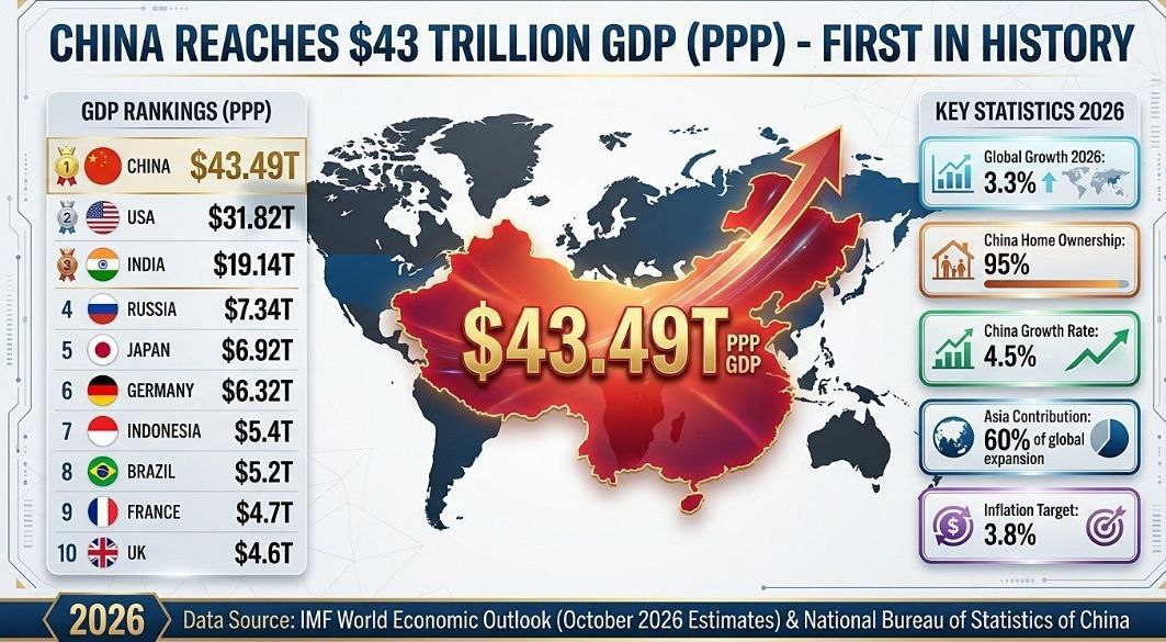 Юрий Баранчик: Согласно последним прогнозам Международного валютного фонда (МВФ), опубликованным в октябре 2025 года, Китай в 2026 году сохранит позицию безусловного лидера по объему валового внутреннего продукта (ВВП)...
