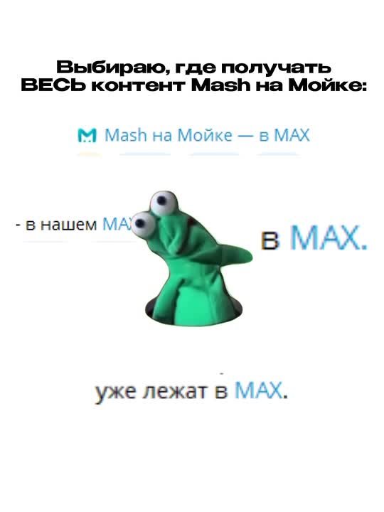 Вы правильно всё поняли: max.ru/mashmoyka