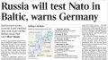 Владимир Корнилов: Главная сенсация сегодня в The Times: «Россия будет тестировать НАТО в Балтике, предупреждает Германия»