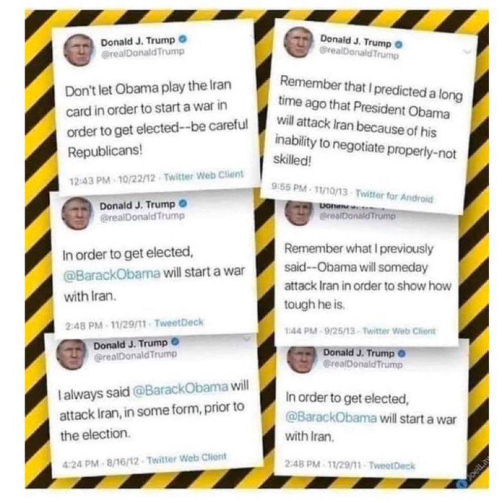 Аббас Джума: И снова напомню, как Трамп истерил по поводу возможной войны с Ираном в случае если Обама станет президентом