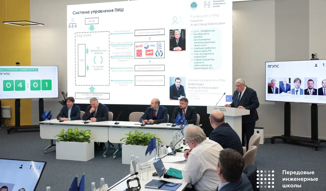 На заседании Совета ПИШ состоялась защита ПИШ «ИСКРА» — проекта, который формирует технологическую основу рельсового транспорта будущего На заседании Совета ПИШ состоялась защита ПИШ «ИСКРА» — проекта, который формирует технологическую основу рельсового транспорта будущего