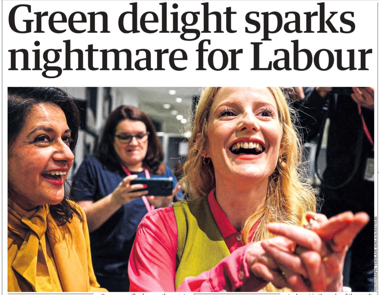 Владимир Корнилов: Само собой, первые полосы большинства британских газет сегодня посвящены вчерашнему унижению лейбористов и лично Кира Стармера на выборах в Манчестере Владимир Корнилов: Само собой, первые полосы большинства британских газет сегодня посвящены вчерашнему унижению лейбористов и лично Кира Стармера на выборах в Манчестере