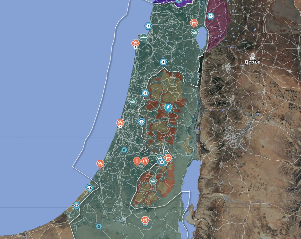КАРТА ВОЙНЫ ПРОТИВ ИРАНА В РЕЖИМЕ ОНЛАЙН