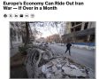 ‘Если война в Иране продлится только месяц – экономика Европы сможет это выдержать’ - Bloomberg оценил максимальные возможности ЕС