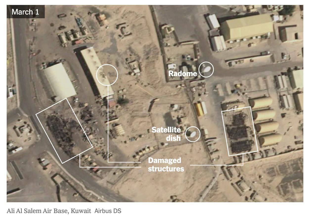 Юлия Витязева: Иран поразил как минимум семь американских объектов спутниковой связи на территории пяти стран Ближнего Востока, пишет NYT Юлия Витязева: Иран поразил как минимум семь американских объектов спутниковой связи на территории пяти стран Ближнего Востока, пишет NYT