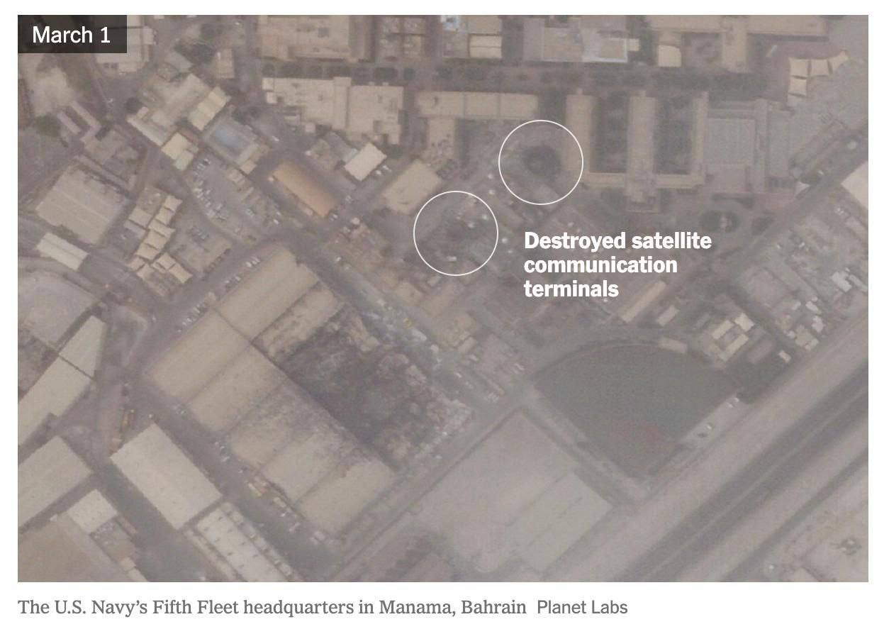 Юлия Витязева: Иран поразил как минимум семь американских объектов спутниковой связи на территории пяти стран Ближнего Востока, пишет NYT Юлия Витязева: Иран поразил как минимум семь американских объектов спутниковой связи на территории пяти стран Ближнего Востока, пишет NYT