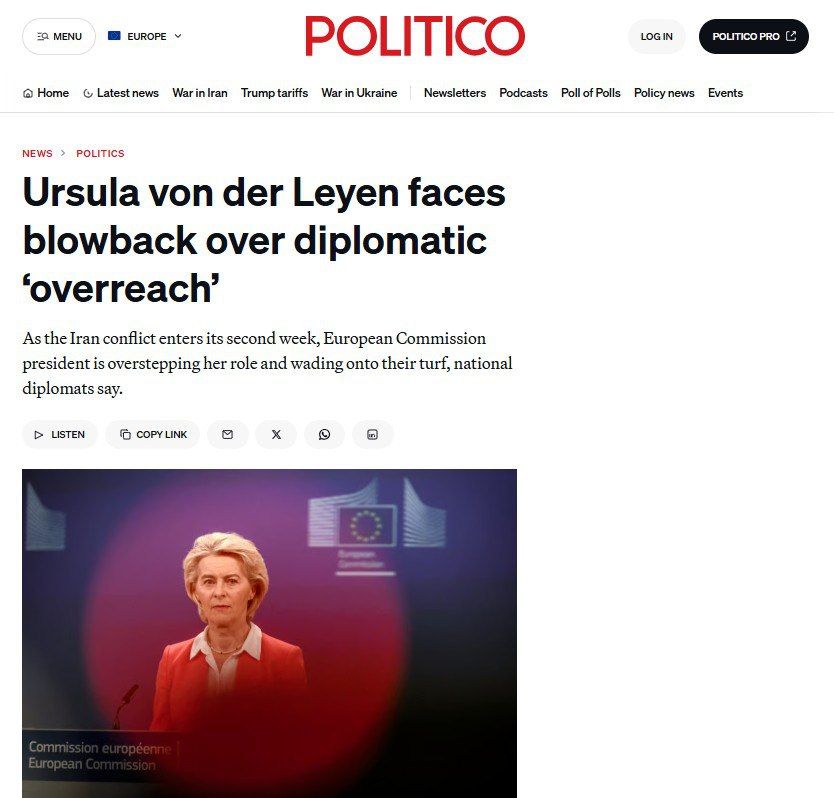 ������� ��� ��� ����� ����� �� ����� ����� ���������� � ����� �� ���� ������ ������ � Politico �����, ��� ����� � ����� �������������� ������ �� ������ � ������