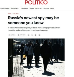 ������ ���������� ������� ����� ��������� ���-�� �� ����� ��������� � Politico ���� ���������� ����������� ���� ������