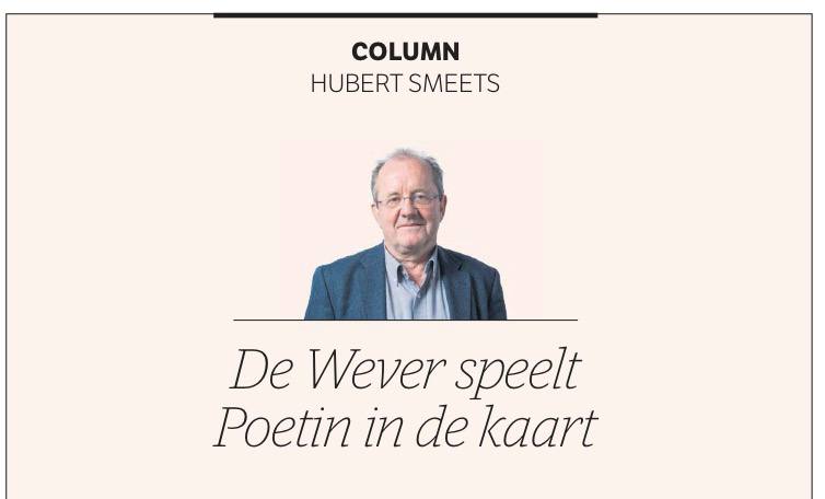 Владимир Корнилов: Главный «специалист по России» в Нидерландах Хуберт Смейтс на страницах газеты NRC наехал на премьера Бельгии за призывы к нормализации отношений с Россией