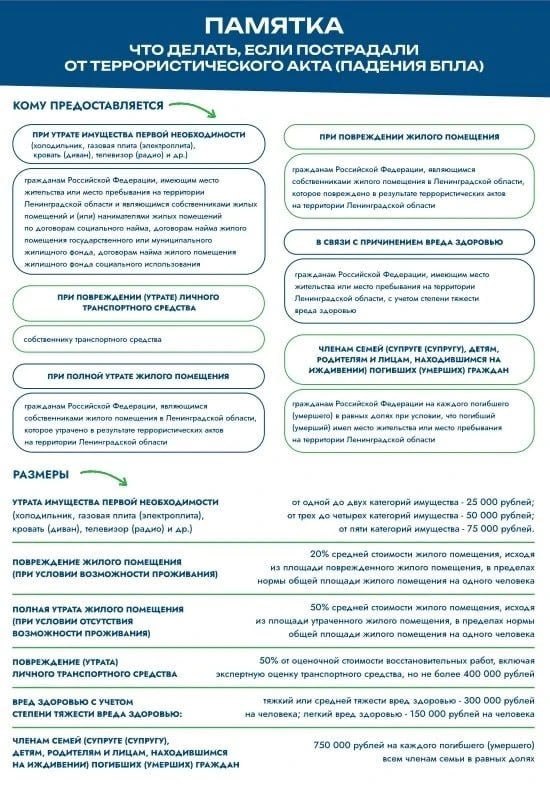 Администрация Всеволожского района Ленобласти выпустила памятку о том, что делать, если вы пострадали от атаки БПЛА