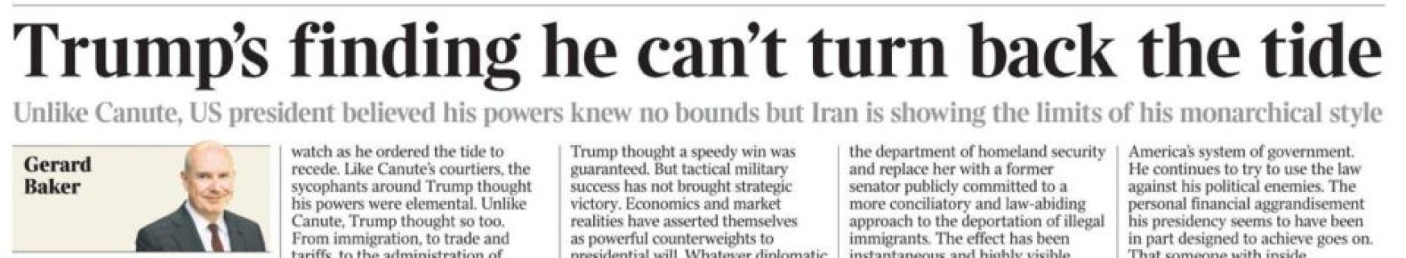 «Трамп обнаруживает, что он не может повернуть вспять прилив»