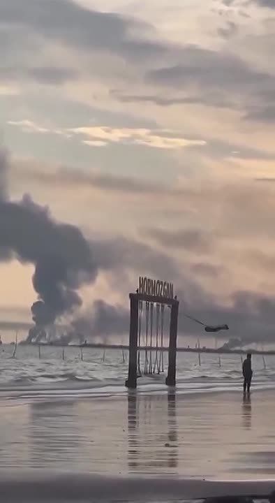 Олег Царёв: Иранская девочка качается на пляже Бандар-Аббаса, а вдали догорает военно-морская база у Ормузского пролива