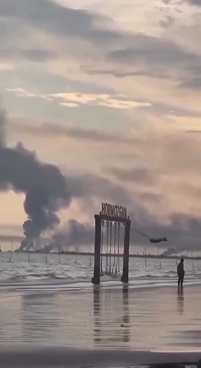 Олег Царёв: Иранская девочка качается на пляже Бандар-Аббаса, а вдали догорает военно-морская база у Ормузского пролива