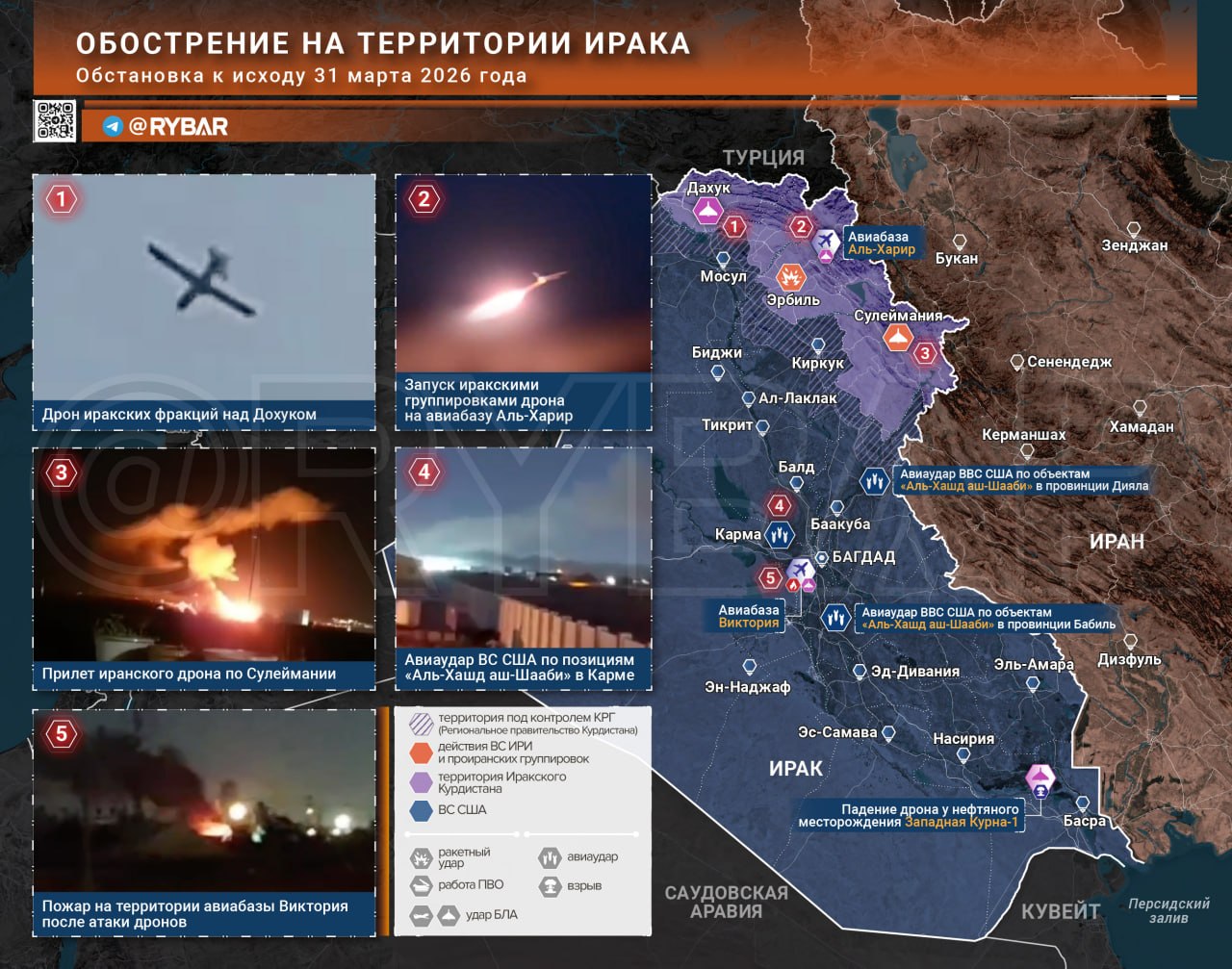 Иранская война. главные события к исходу 31 марта Иранская война. главные события к исходу 31 марта