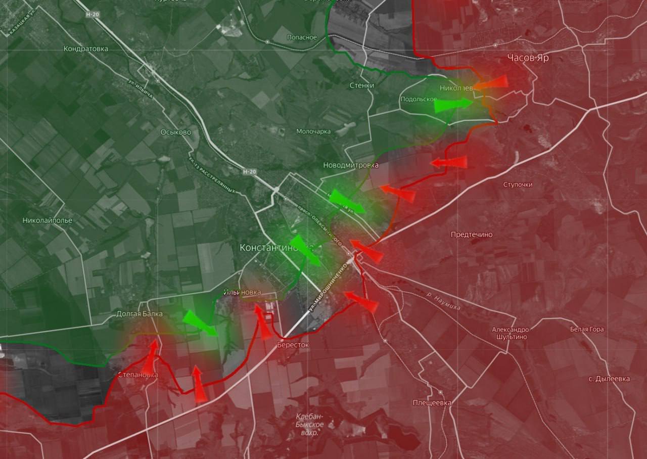 «На Константиновском направлении российские войска оттеснили ВСУ с позиций в полях у сельскохозяйственного техникума
