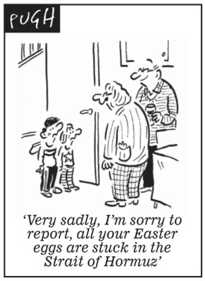 «Очень жаль, с печалью сообщаю, что все пасхальные яйца застряли в Ормузском проливе»