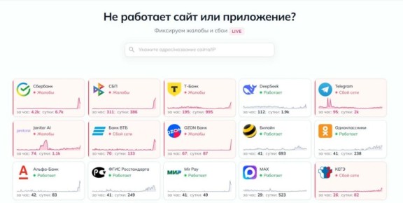 Сбои в работе фиксируются не только у Сбера
