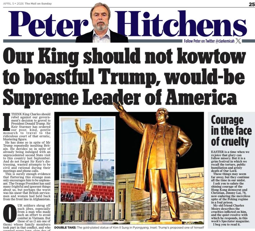 �������� ��������: ������� ���������� ������������ ����� ������� �� ������� The Mail on Sunday ������� ��������� �� ���������� �������� ������� � ���