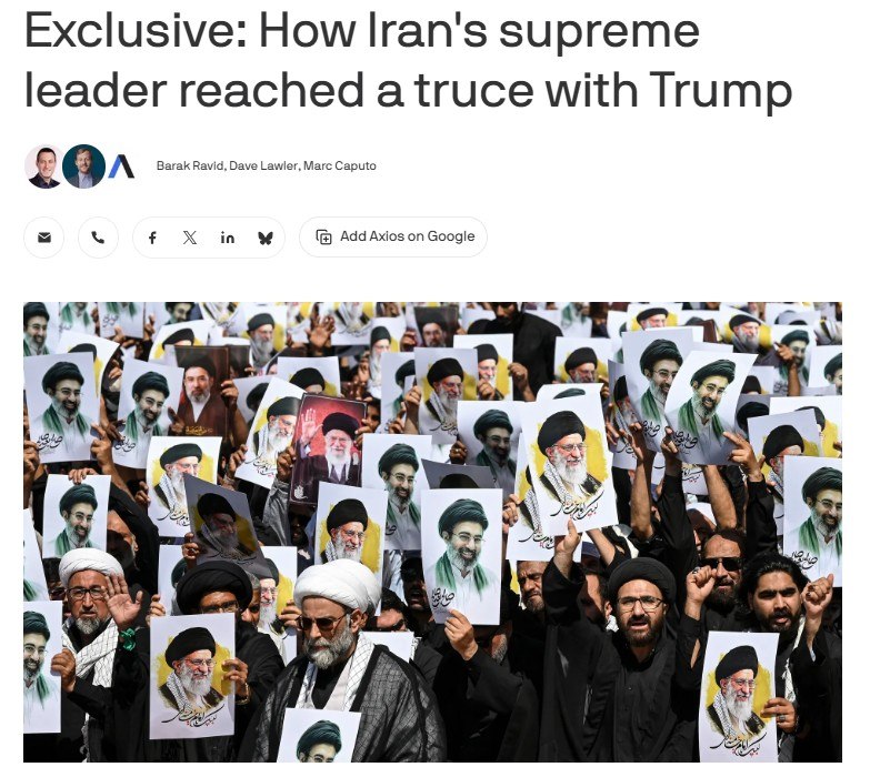 ‘Злой Уиткофф и личное участие Моджтабы Хаменеи’ – Axios раскрывает подробности двухнедельного перемирия