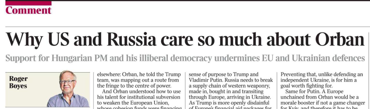 «Почему США и Россия так сильно переживают за Орбана»
