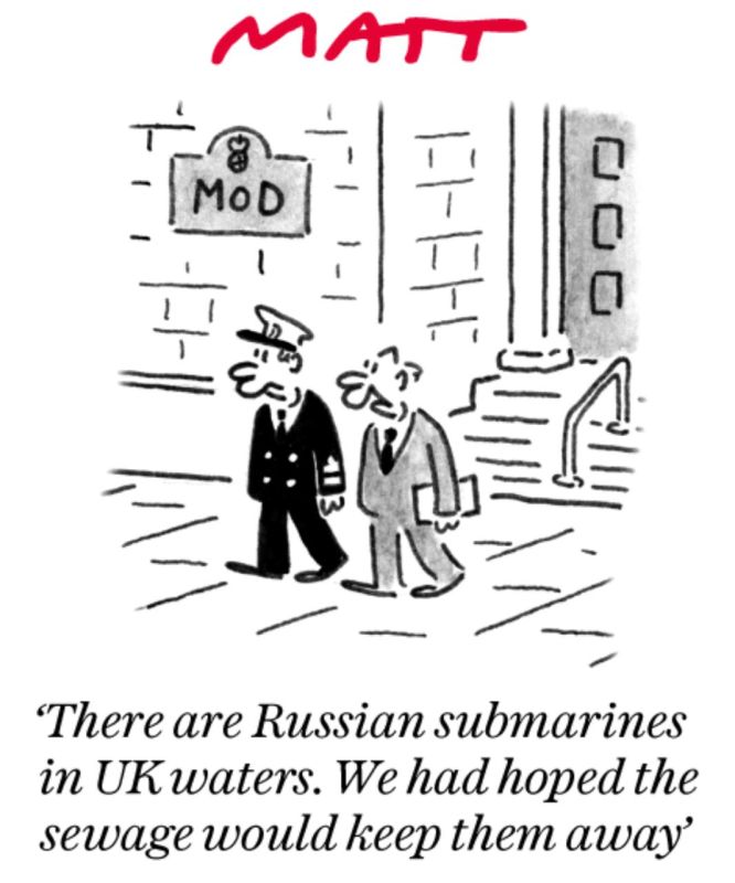 �������� ��������: The Daily Telegraph объединяет две животрепещущие темы британских новостей в одной картинке: «� усские подлодки в...