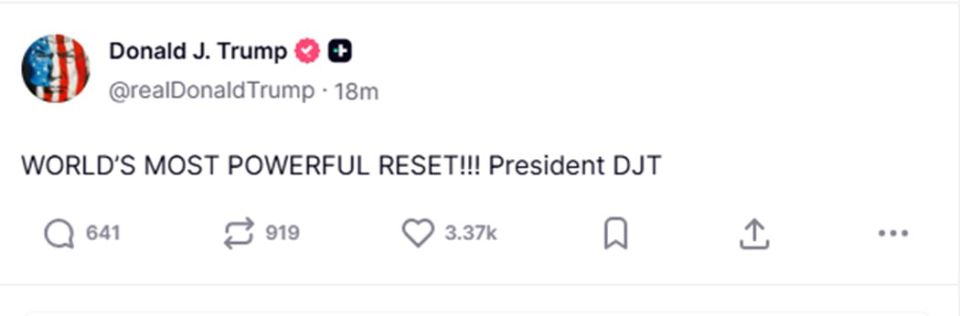 Трамп обещает «самую мощную перезагрузку» в мире