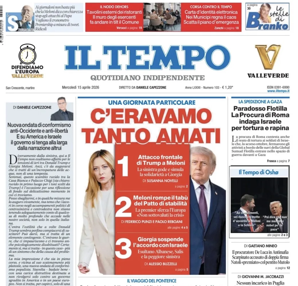 Владимир Корнилов: Все итальянские газеты, само собой, на первые полосы сегодня выносят наезд Трампа на Мелони Владимир Корнилов: Все итальянские газеты, само собой, на первые полосы сегодня выносят наезд Трампа на Мелони