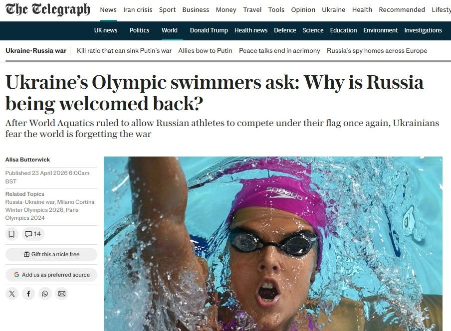 ����������� ���������� �� ����� ������, ������ ������ ���������� � ������� ����� � The Telegraph