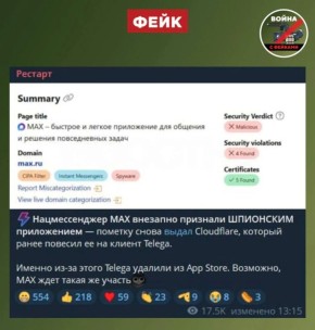 ����: ���������� ���� � ��� ������� ���������, ��������� ���������� �������-��������� Cloudflare ������� ��� � ����� ������ ��� ��������� ��. �� ���� ���������� � Telegram