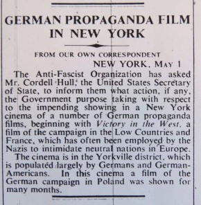 �������� ��������: ����� 85 ��� �����, 2 ��� 1941 �., The Times �������� � ���, ��� � ������ ����� ������ ���������� ���������������� ������