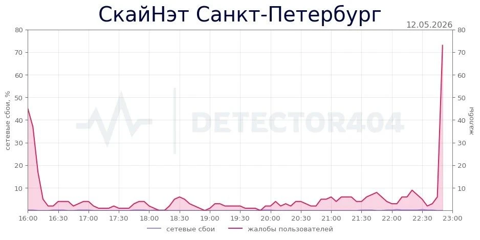 В Петербурге зафиксирован сбой в работе интернет-провайдера «СкайНэт»