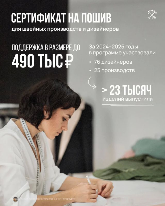 Стартовал приём заявок на участие в программе «Сертификат на пошив»