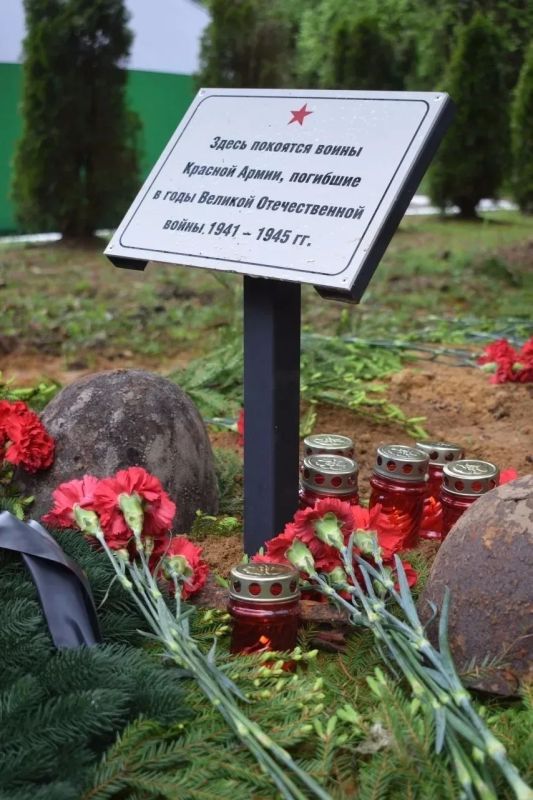 В Выборгском районе предали земле останки 34 красноармейцев