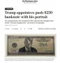 Минфин США рассматривает возможность выпуска купюры в 250 долларов с изображением Трампа