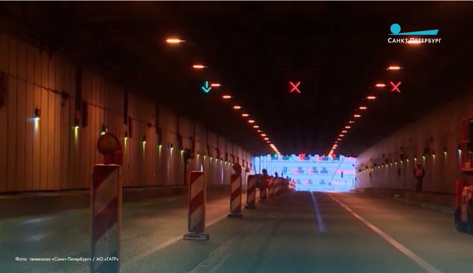 В тоннеле петербургской дамбы ограничат движение с 1 по 5 июня